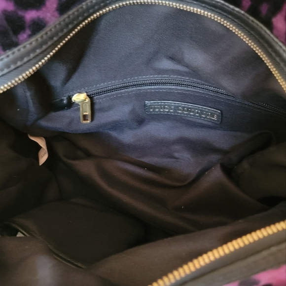 Y2K Juicy Couture Velour Purple Leopard Steffy Bag - Picture 7 of 7
